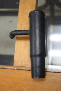 CHEVY SMALL BLOCK MANAFOILD Oil Fill Tube and Breather Press-In BLACK Steel - Picture 1 of 5