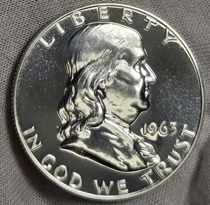 1963 Franklin Half Dollar Proof U.S. Silver Proof Set Gem Choice - Picture 1 of 7