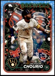 Jackson Chourio H119 2024 Topps Holiday Rookie RC - Imagen 1 de 2