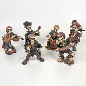 1998 Veronese Skeleton Pirate Resin Figurine 6 piece set Summit Collection - Picture 1 of 20