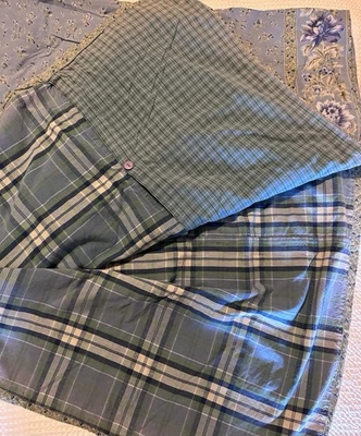 April Cornell “1999” Full/Queen Reversible Floral/Plaid Duvet w/ 2 Pillow Covers - Image 1 of 4