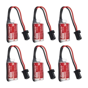 Batería ER3/3.6V 1100mAh 6x Batería de iones de litio PLC no recargable con enchufe negro - Imagen 1 de 5