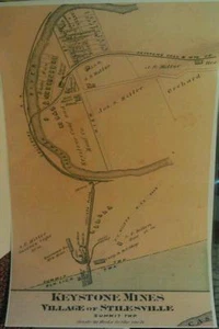 Póster mapa del atlas del condado de Somerset 1876 Keystone mina de carbón Stilesville Pa. Somerset - Imagen 1 de 1