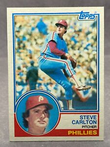 1983 Topps STEVE CARLTON Carte N° 70 sans pli neuf + Philadelphia Phillies