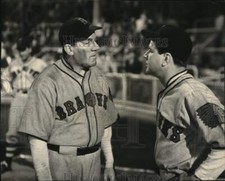 Press Photo Warren Douglas and William Bendix in "The Babe Ruth Story"