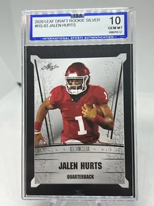 2020 Leaf Draft Jalen Hurts Special Release Silver Rookie Card #RS-03 ISA 10 - Picture 1 of 2