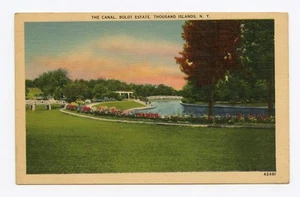 The Canal, Boldt Estate, Thousand Islands, New York Color Postcard - Picture 1 of 2