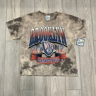 Brooklyn Nets NBA '47 Brand Women's Vintage Tubular Graphic Half Shirt (Size M) - Image 1 of 4