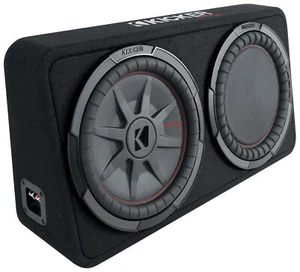 KICKER 48TCWRT122 CompRT 12" 1000w Slim Car Subwoofer+Sub Box Enclosure COMPRT12 - Picture 1 of 9