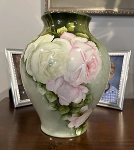 CERAMIC ART CO AMERICAN BELLEEK 1906 LARGE ROSE VASE MOST EXCELLENT LOOK - Picture 1 of 17