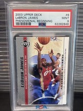 LEBRON JAMES LJ 2003 UPPER DECK PHENOMENAL BEGINNING #6 RC ROOKIE PSA 9 MINT!