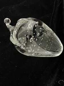 Pisapapeles Burbuja Controlada Bullicante Vidrio Transparente Fresa Vintage Pulido - Imagen 1 de 6