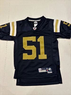 Camiseta Reebok autêntica Johnathan Vilma Throwback New York Jets Titans +2 YS - Imagem 1 de 4