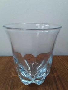 Vintage Orrefors Schweden EISBLAUE Kristallvase gelappter Sockel signiert/nummeriert 6" hoch - Bild 1 von 6