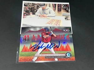 Kyle Manzardo Cleveland Guardians Auto Signed 2024 Bowman Top 100 - Picture 1 of 1