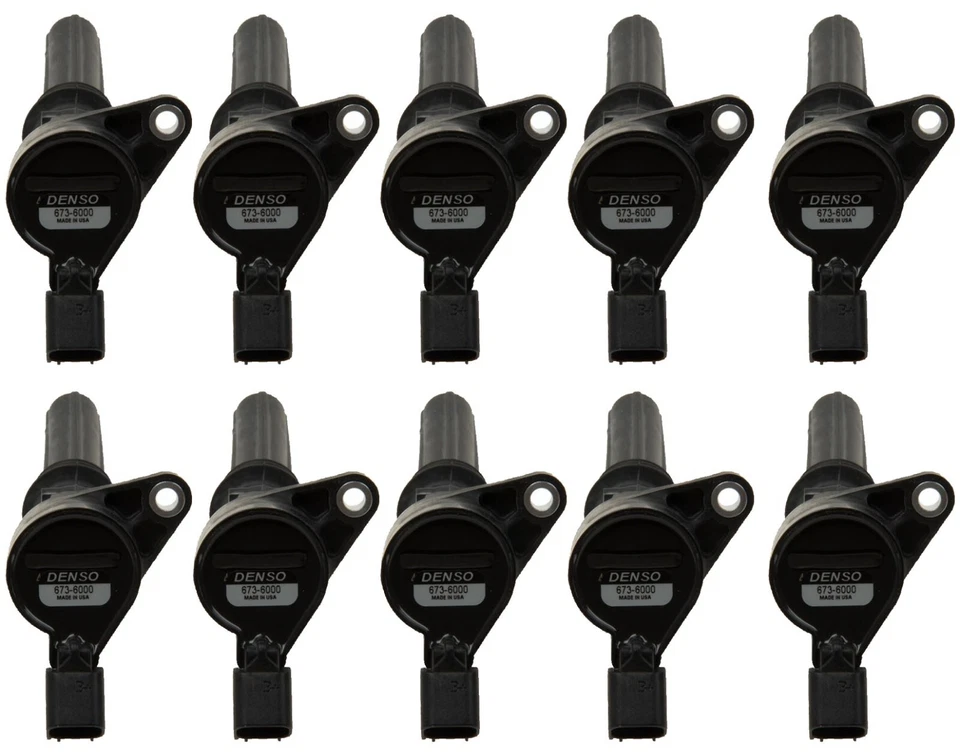 Denso 673-6000 Set of 10 Ignition Coils for Ford E-350 E-450 Super Duty F53 V10 - Image 1 of 1