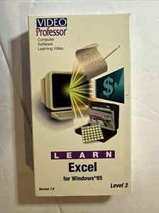 Learn Excel For Windows Level 1 VHS 1995 NM-MINT Video Professor - Picture 1 of 2