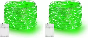 Fairy Lights Battery Operated, 2 Pack 20 FT 60 LED Silver Wire Wa - Picture 1 of 12