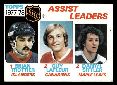 1978-79 TOPPS #64 BRIAN TROTTIER / GUY LAFLEUR / DARRYL SITTLER LL EX - Image 1 of 2