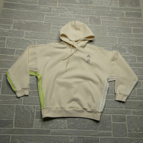 OFF WHITE Adidas x Peloton Maglione Donna Piccolo Avorio Crema Accenti Riflettenti Crop