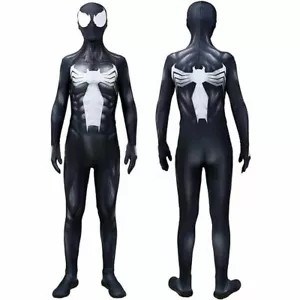 Venom Spider-man Jumpsuit Symbiote Bodysuit Cosplay Costume Halloween Prop Adult - Picture 1 of 7