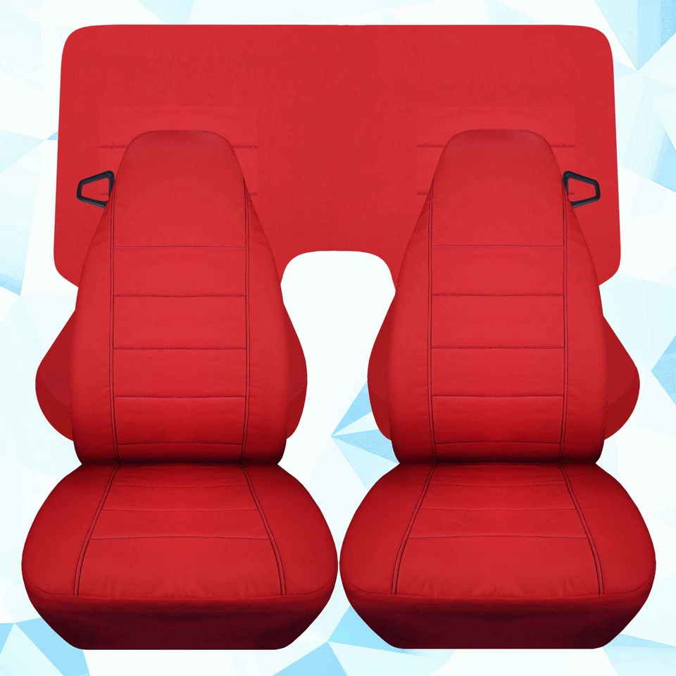 Juego completo de fundas de asiento de auto de algodón rojo para Chevrolet Camaro cupé/convertible Foto 1 de 4