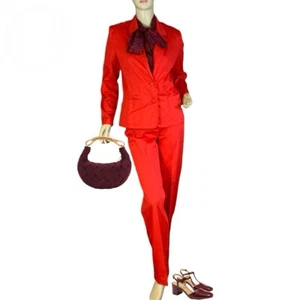 VINTAGE CIRCA 1980'S 3 PIECE PANT HER RED PANT SUIT W/SKIRT SIZE  7/8/S NWT - Picture 1 of 12