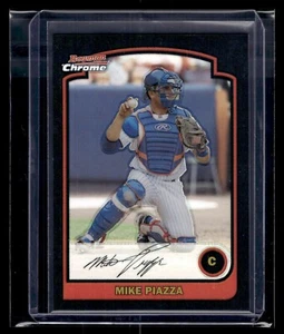 2003 Bowman Chrome Refractor #120 Mike Piazza Mets HOF - Picture 1 of 2