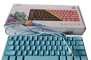 STK61 Mechanical SHAFT Gaming Keyboard Illuminated Bluetooth & Wired Blue - Picture 1 of 7
