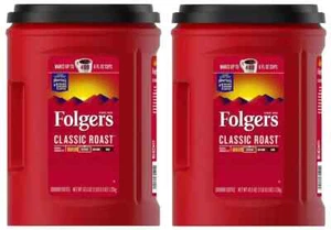 2 pack - Folgers Classic Roast Ground Coffee (43.5 oz.) - FREE shipping - Picture 1 of 1