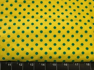 Tina SCRAP 9"x21" Yellow Green Circle Michael Miller Polka dots Cotton Fabric - Picture 1 of 1