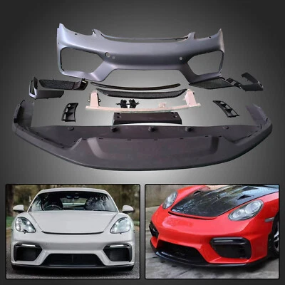 Fit 2017-2024 Porsche 718 982 Cayman Boxster & S GTS Front Bumper Body Kit - Image 1 of 4