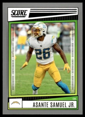 2022 Score Scorecard Asante Samuel Jr. Los Angeles Chargers #140 - Image 1 of 2