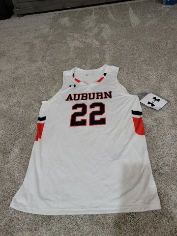 Under Armour Auburn Dime Gametime Basketball Jersey #22 Men's L White UJKJG1M Cover