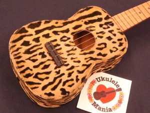 (Vintage) 1930's Vintage Jungle Uke Leopard Fur Soprano Ukulele Good! from Japan - Picture 1 of 11