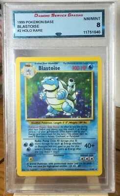 💦 1999 Pokémon Base Set *Blastoise* #2/102 Holographic Rare 💎 DSG NM/MINT 8 💎 - Image 1 of 4