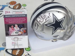 Larry Brown signed Dallas Cowboys mini helmet w/ Super Bowl XXX 30 MVP JSA COA - Picture 1 of 1