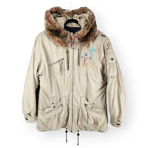 Vintage Skea Damen 8 Paris/Vail Hopi Indianer bestickt Perlen Ski Schnee Mantel - Bild 1 von 18