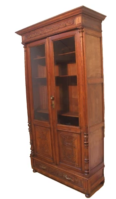 Vitrine Bibolotheksschrank Bücherschrank Herrenzimmer  Antik ca. 1900 Jh. - Bild 1 von 4