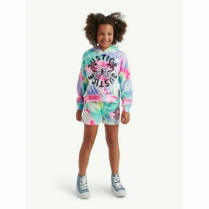 Justice Girls Fleece Hoodie and Short 2 Piece Set Multi Size XS - Picture 1 of 7