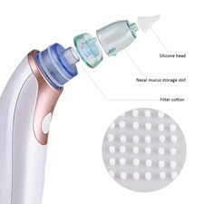 200PCS Baby Nasal Aspirator Nose Cleaner Filter Cotton Nasal Suction Disposable