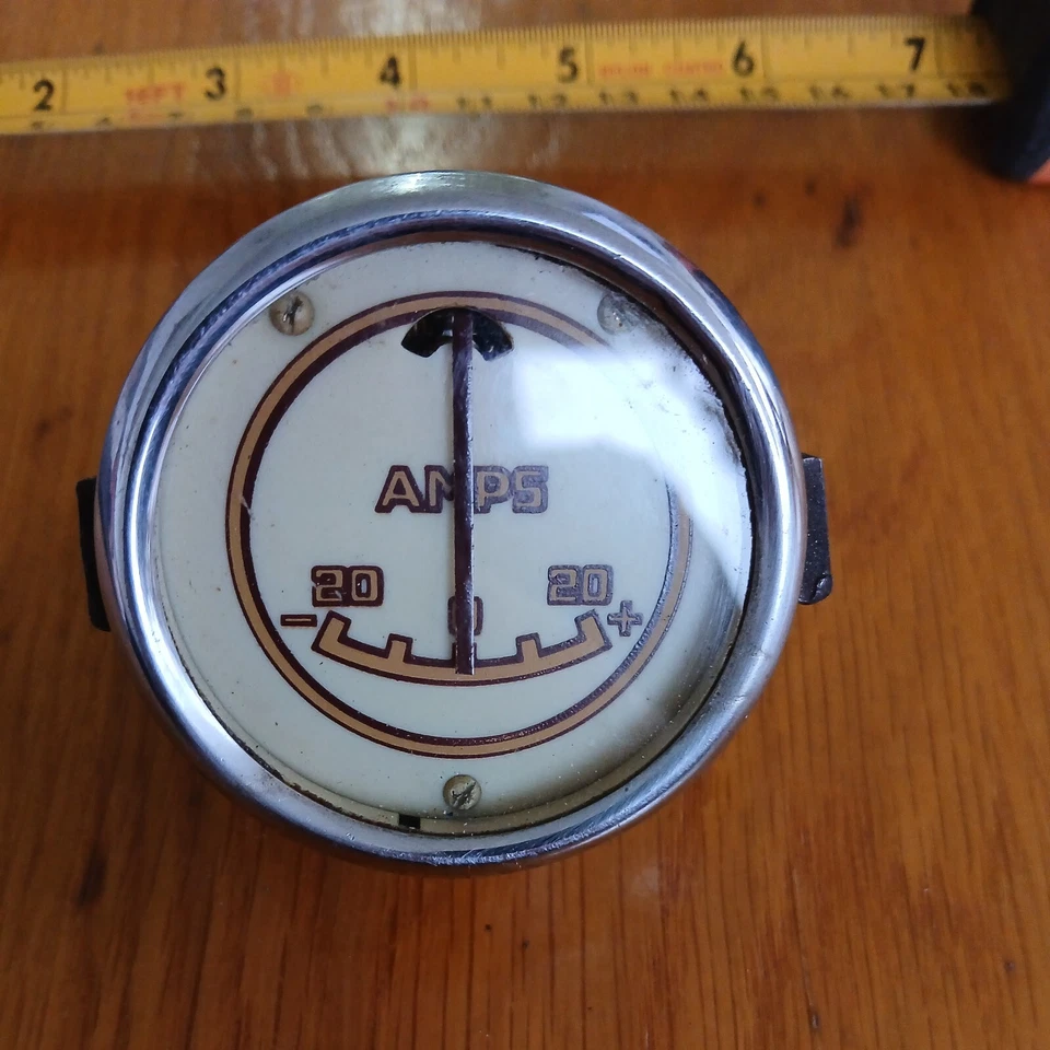 VINTAGE LUCAS BM4 20 AMP AMMETER GAUGE   FITS AC MORGAN AUSTIN MORRIS RILEY - Image 1 of 4