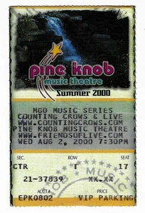 Counting Crows Galactic Live 8/2/00 Clarkston MI Pine Knob Rare Ticket Stub! - Picture 1 of 1