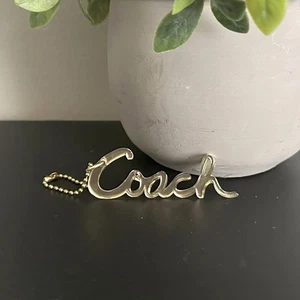 3" Coach Mohn SCHRIFT Gold Spiegel Kunststoff Schlüsselanhänger Taschenanhänger Schlüsselanhänger Anhänger - Bild 1 von 6