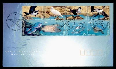 DR WHO 1998 CHRISTMAS ISLAND AUSTRALIA FDC FISH MARINE LIFE BLOCK BIRD M61490 - Image 1 of 2