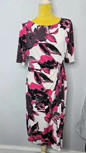 Per una white floral midi dress size 14 - Picture 1 of 5