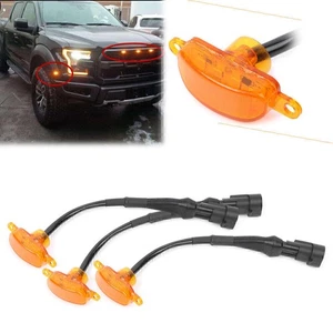 Per Ford F150 F-150 Griglie Griglia 3x Auto Superiore Anteriore Luce Ambra - Foto 1 di 7