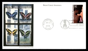 MayfairStamps US FDC 1996 Washington DC Breas Cancer Awareness Mystic First Day - Picture 1 of 2