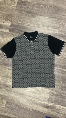 COACH “Signature Black Monogram Polo” X-Large Men’s - Image 1 of 4