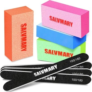 Nail Files 4 Pcs Black File + 4 Buffer, 4 + 4 Buffer - Picture 1 of 6